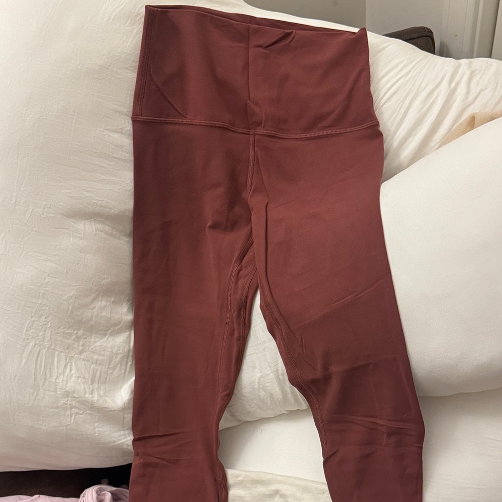 High-Waisted Rust Leggings